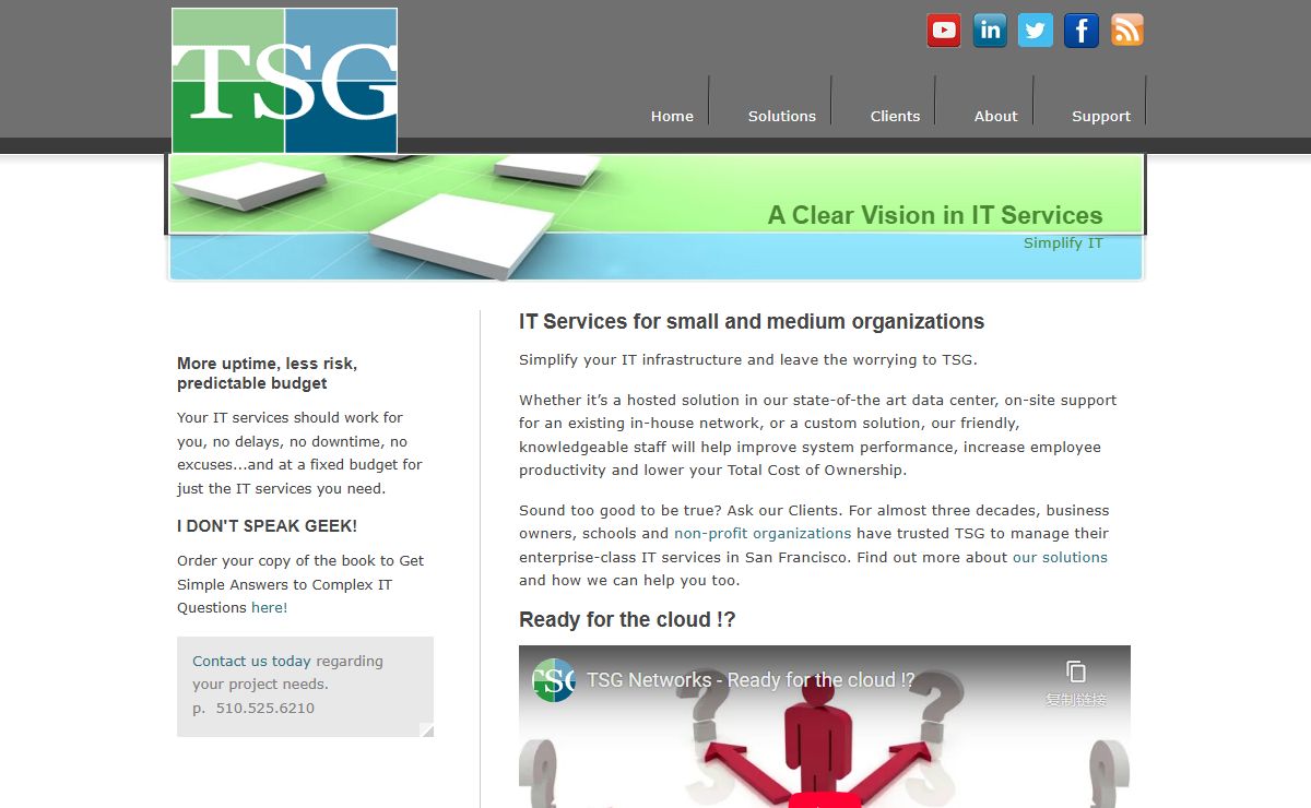 TSG Networks IT Services in San Francisco