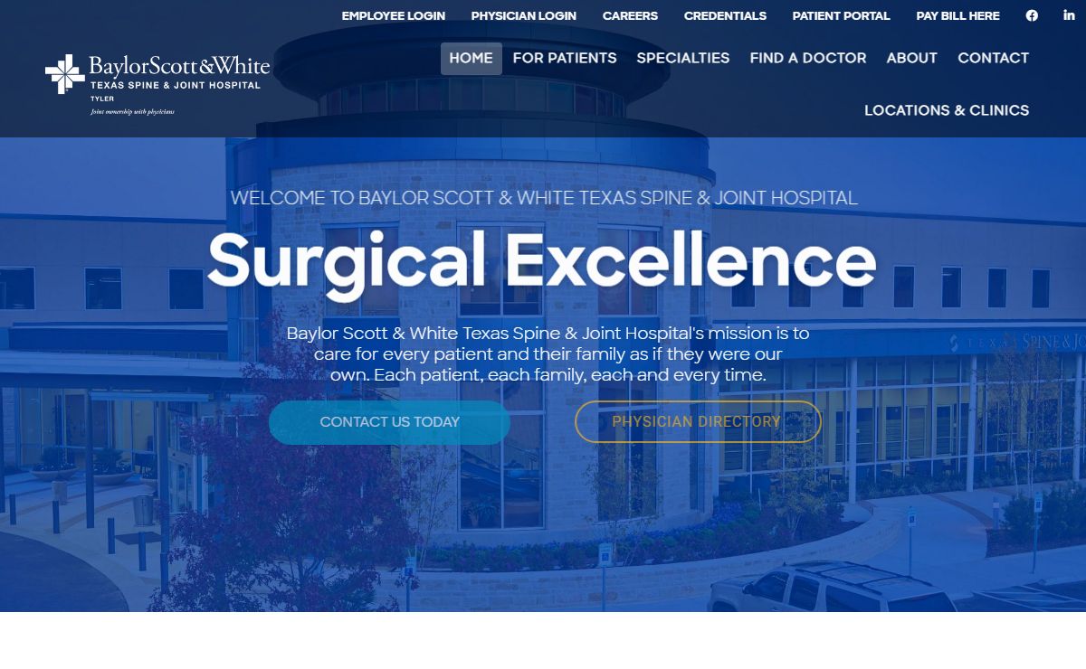Baylor Scott & White Texas Spine & Joint Hospital – Every Day Giving Excellence