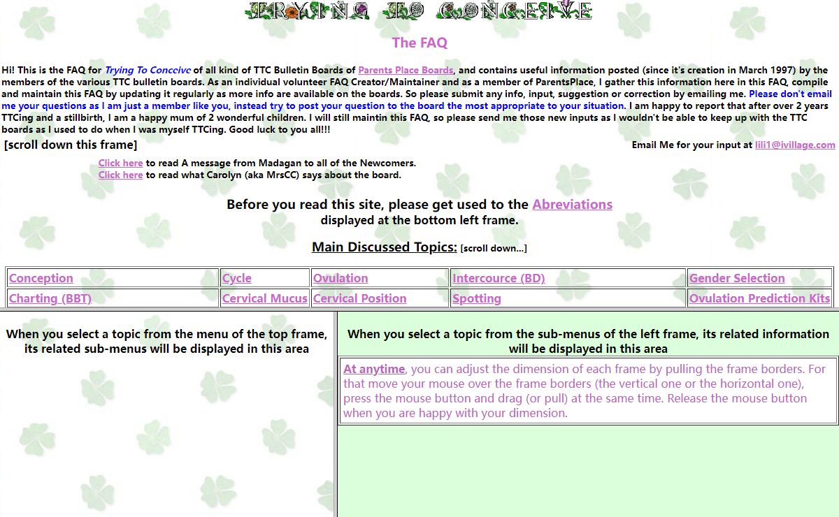 Trying To Conceive FAQ