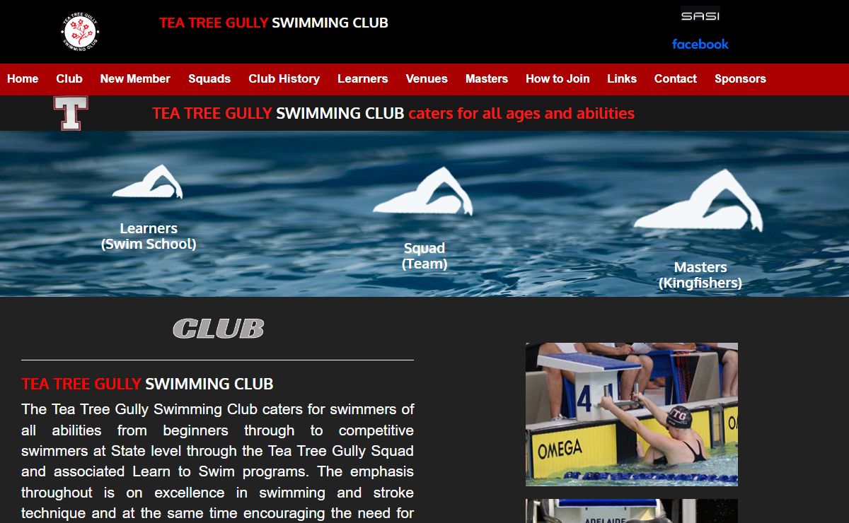 Tea Tree Gully Swimming Club TTGSC Adelaide