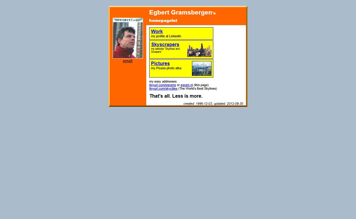 Egbert Gramsbergen's homepagelet
