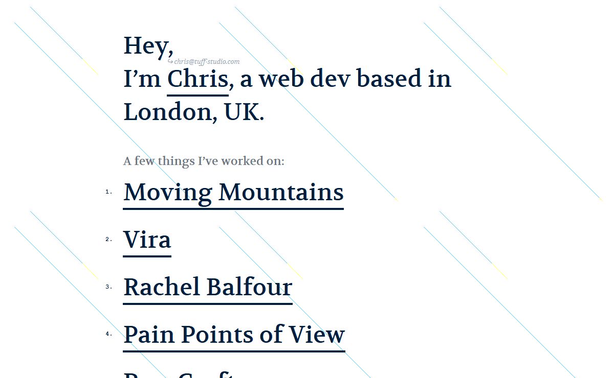 Tuff Studio, Freelance Web Developer