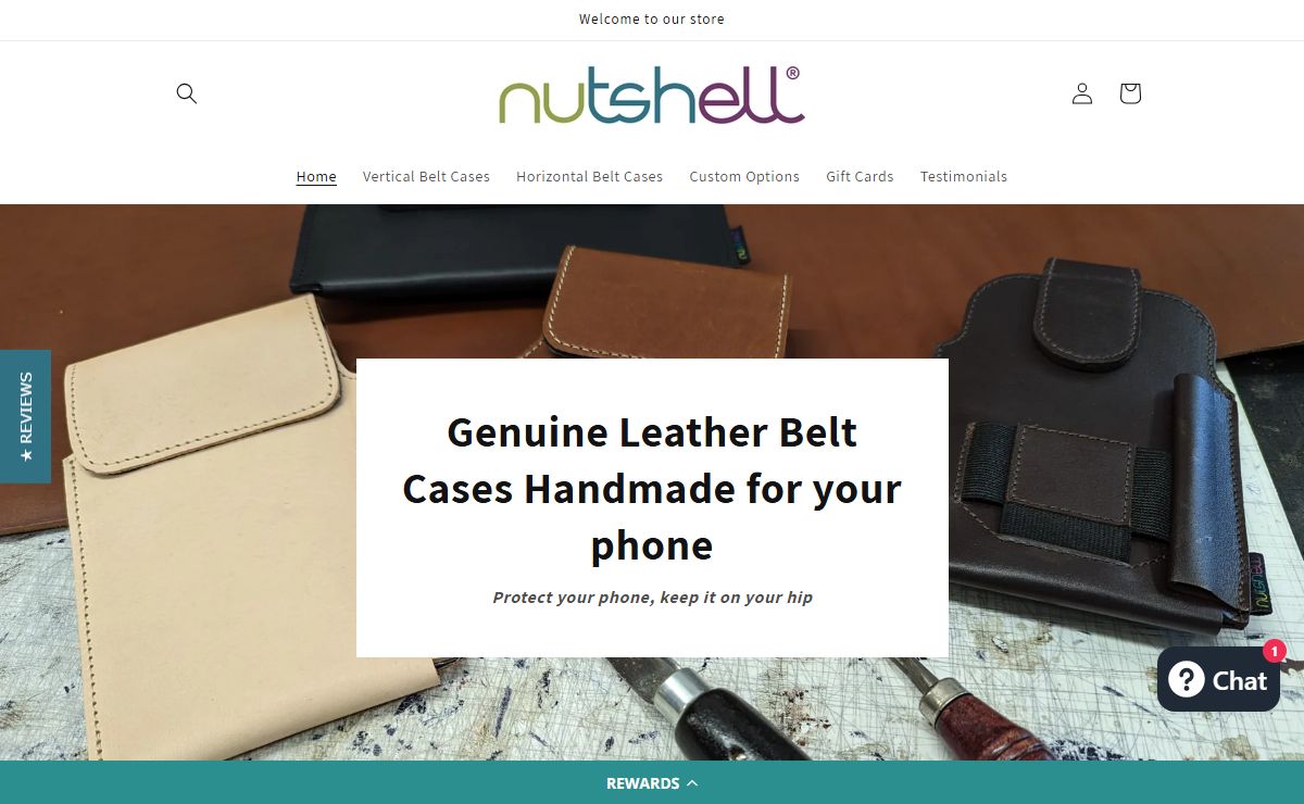 Nutshell Leather Smartphone Holsters