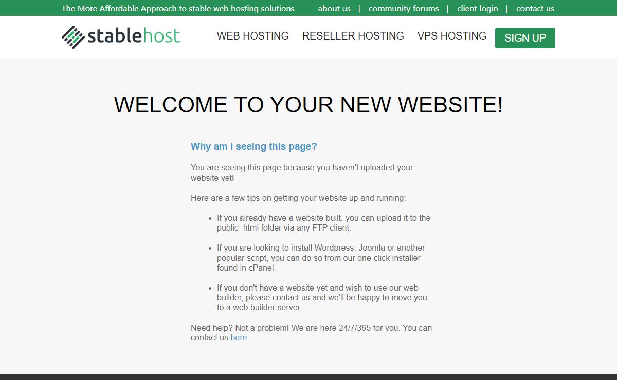 Welcome to your new Website!