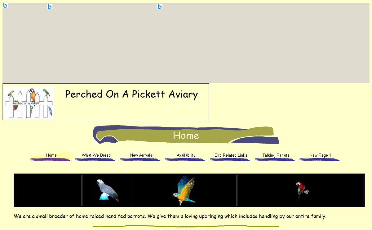 Perched on a Pickett Aviary - Home