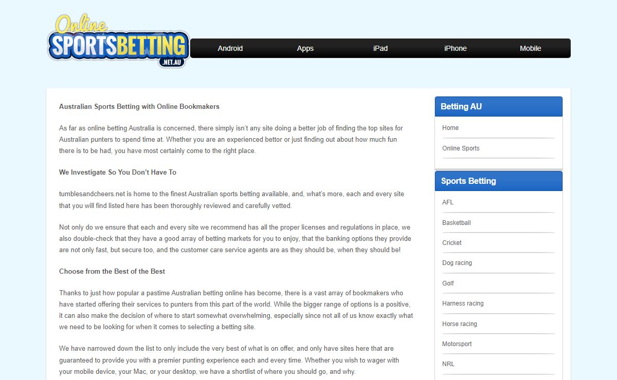 Online Betting Australia - Best Online Sports Betting Sites Review