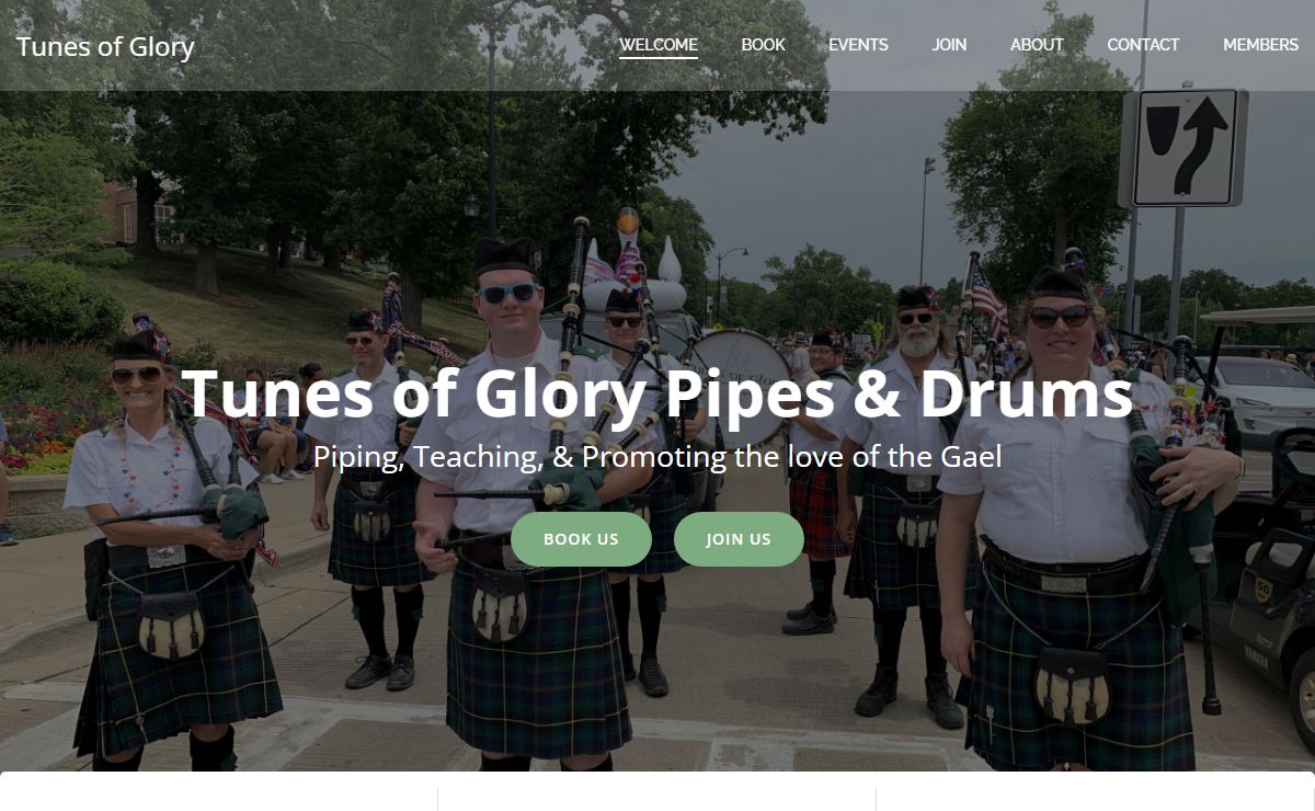 Tunes of Glory – Piping, Teaching, & Promoting the love of the Gael
