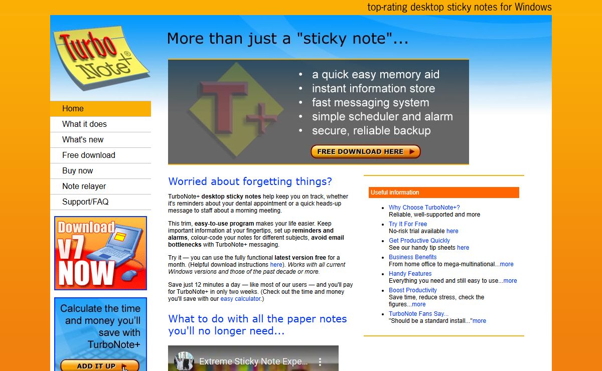 TurboNote+ -- -- top-rating desktop sticky notes for Windows