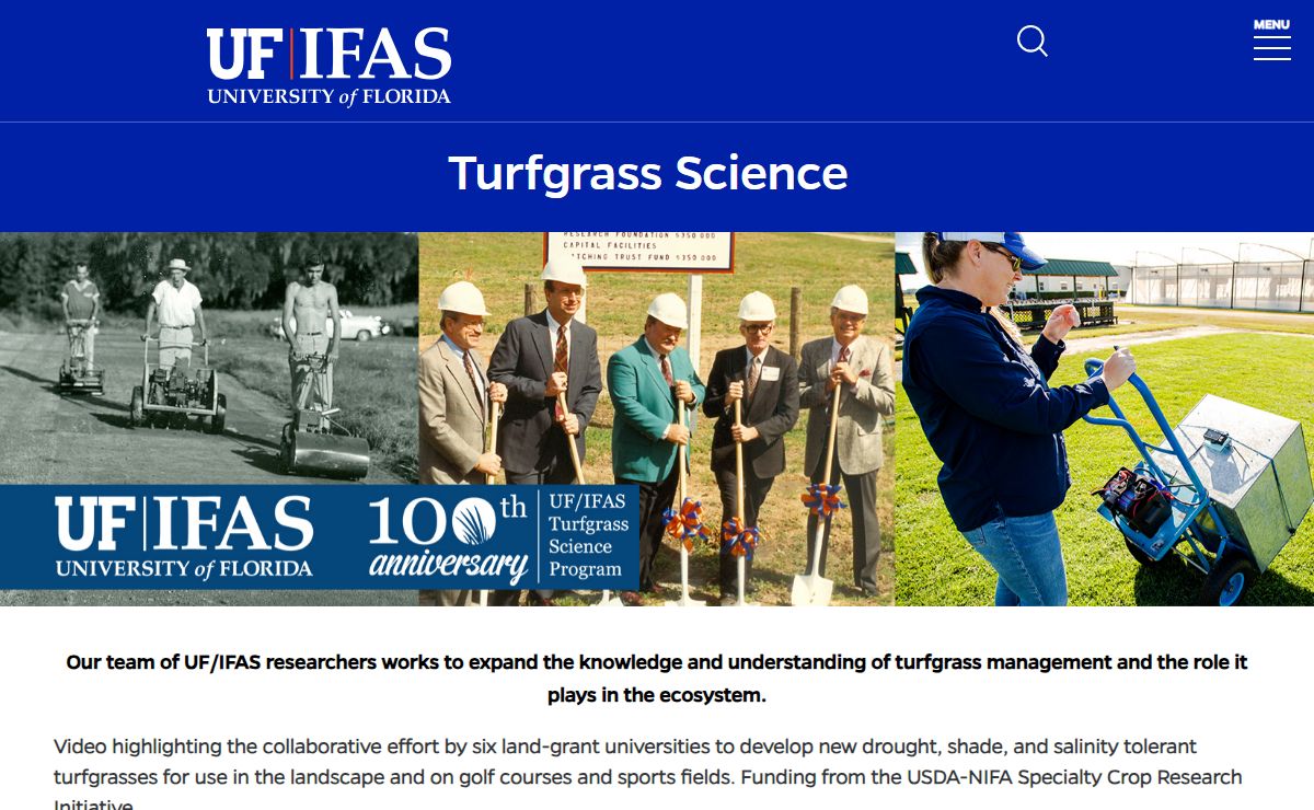 Turfgrass Science - University of Florida, Institute of Food and Agricultural Sciences - UF/IFAS