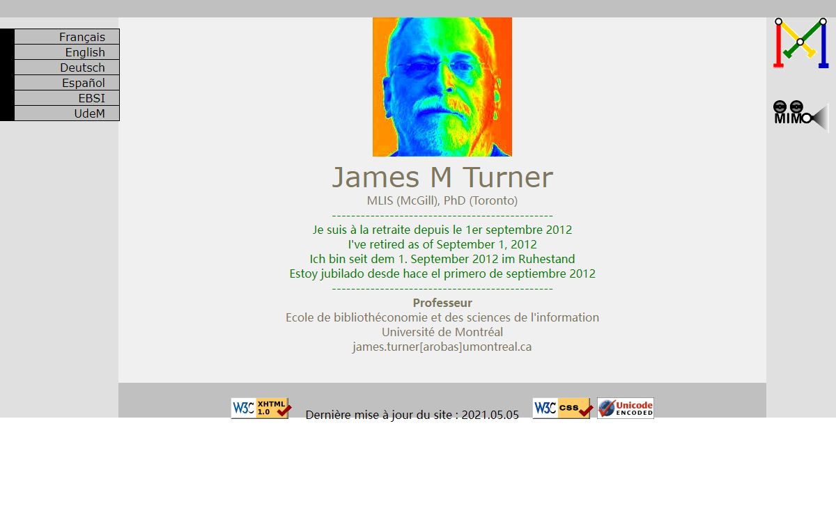 James M Turner Professeur EBSI Université de Montréal