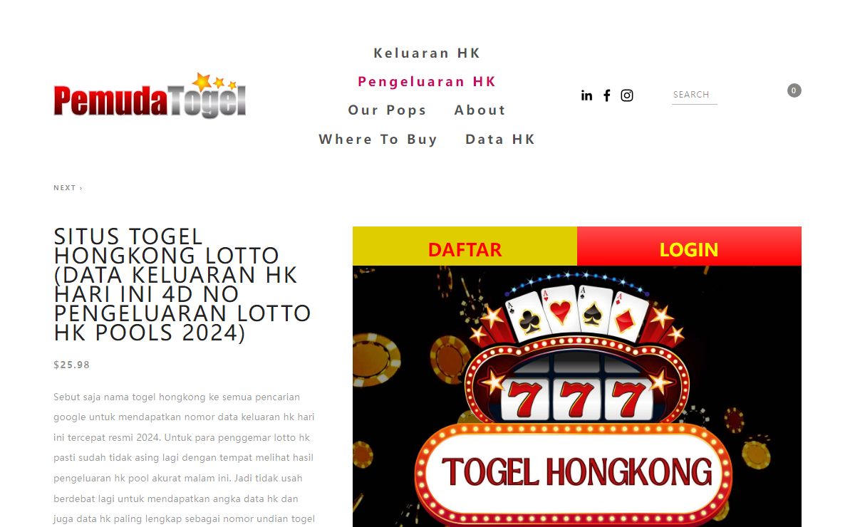 Situs Togel Hongkong Lotto (Data Keluaran HK Hari Ini 4D No Pengeluaran Lotto HK Pools 2024)