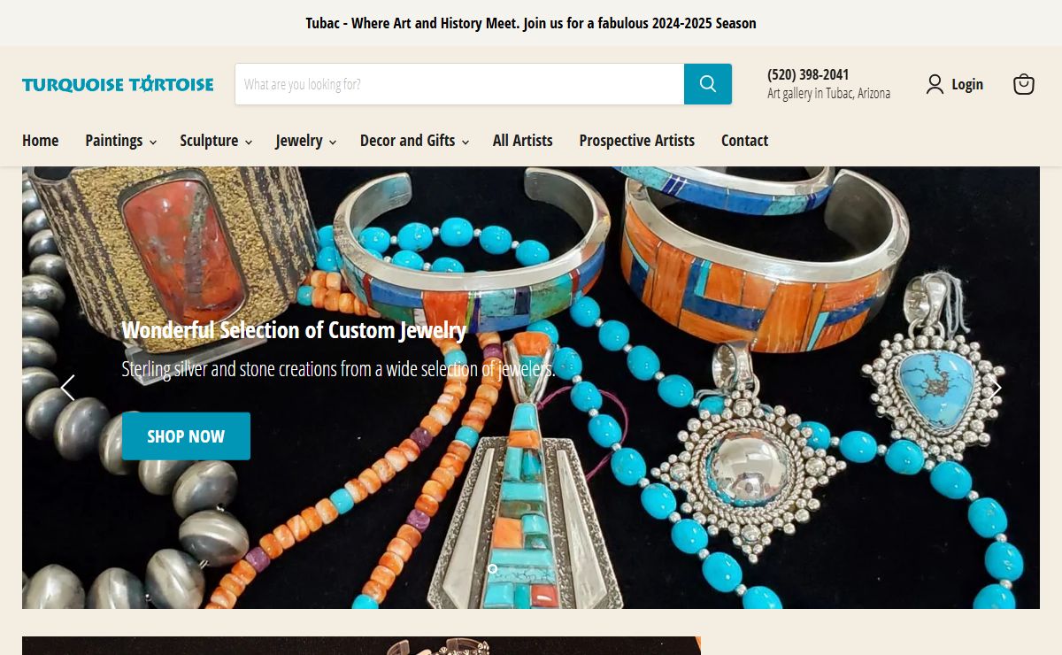 Turquoise Tortoise Gallery in Tubac Village, Arizona, Fine Art Gallery
