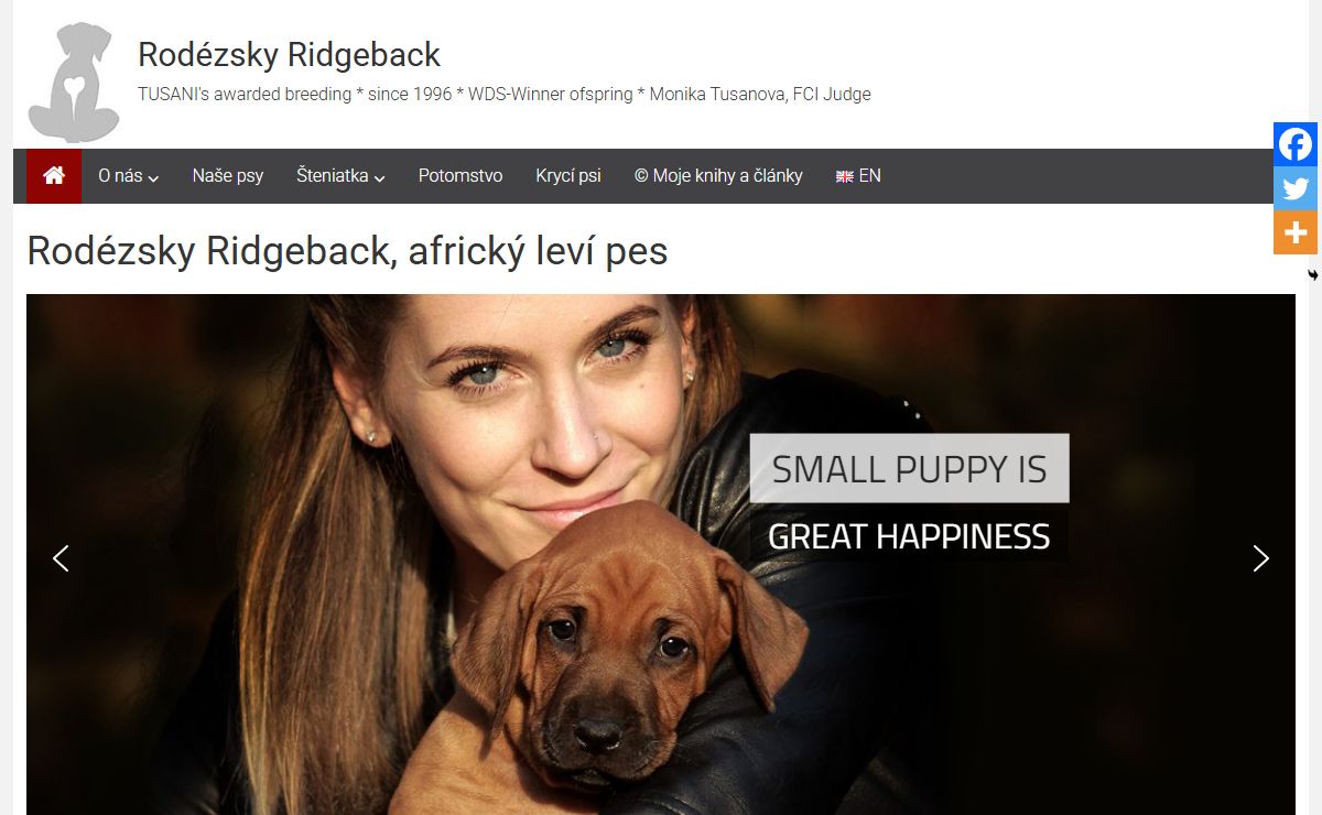 Rodézsky Ridgeback TUSANI FCI
