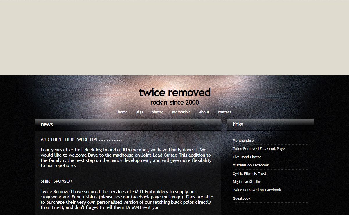 Twice Removed - Rockin' the South East for 10 Years
