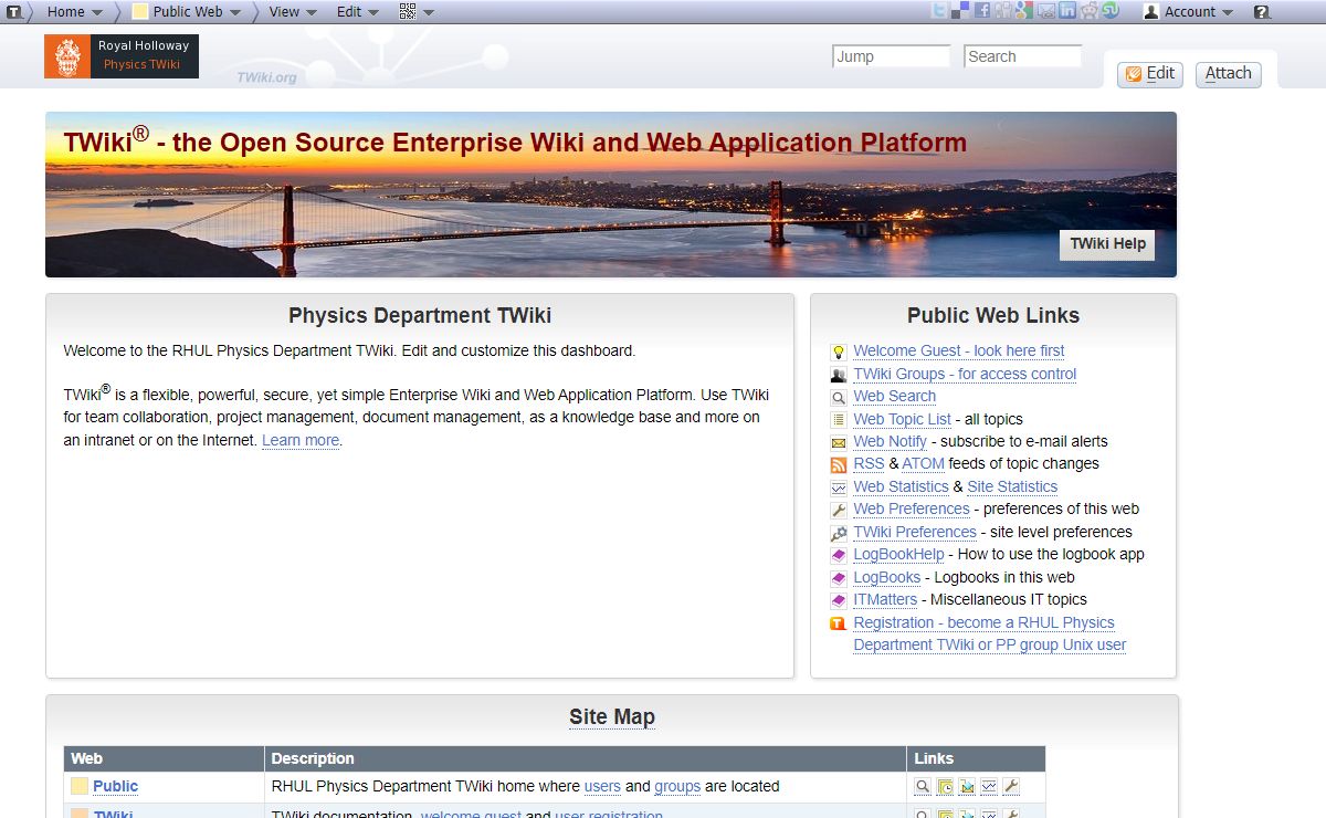 WebHome < Public < RHUL Physics Department TWiki