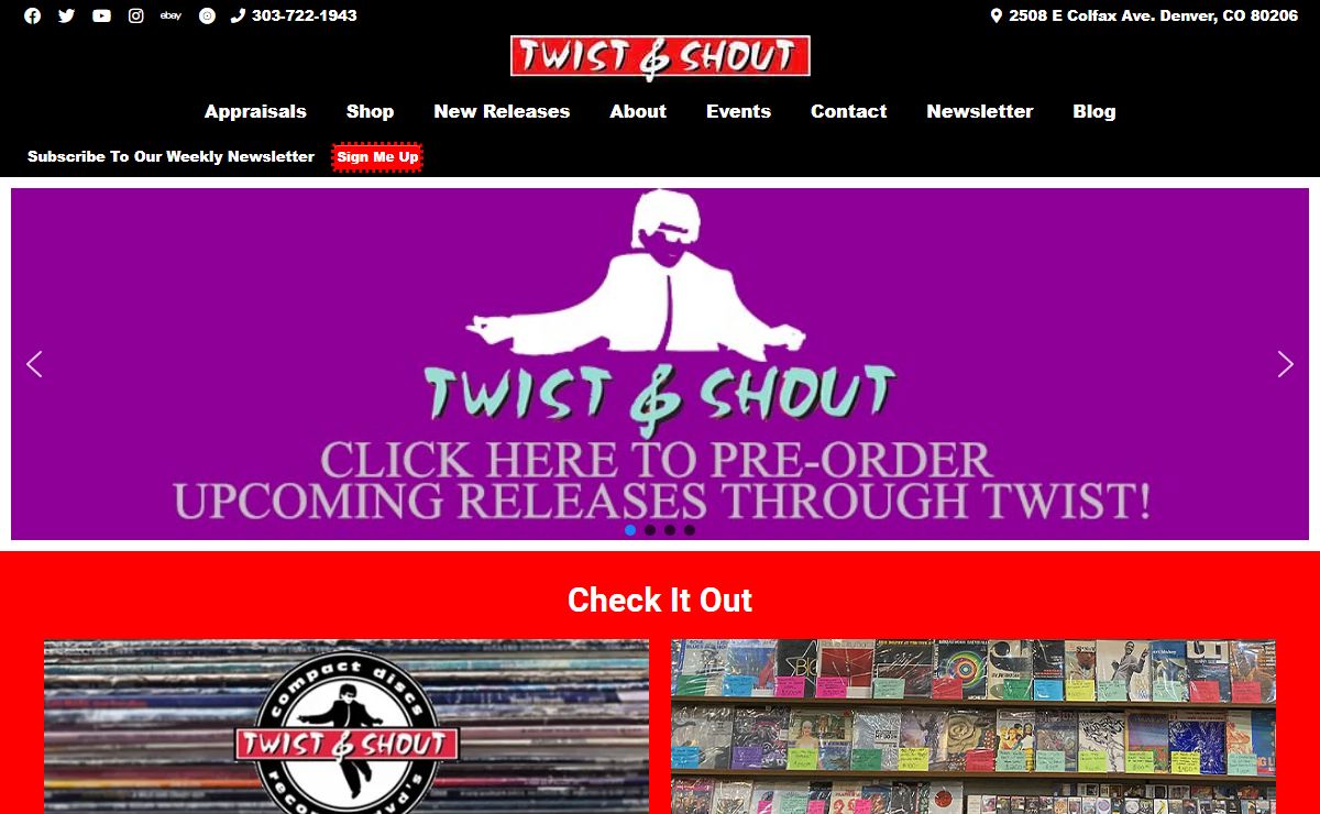 Twist and Shout – CDs/DVDs/Blurays/Records/Stuff