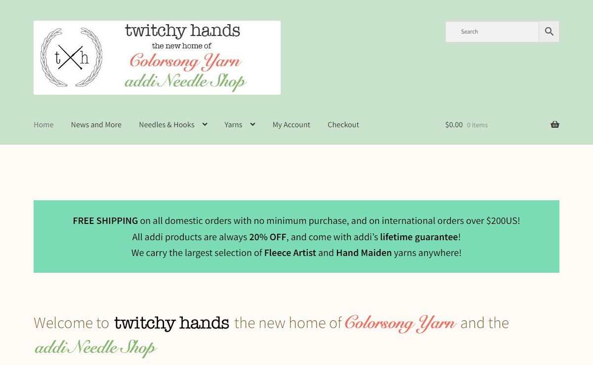 Twitchy Hands Creative – Home of Colorsong Yarns and the addi Needle Shop