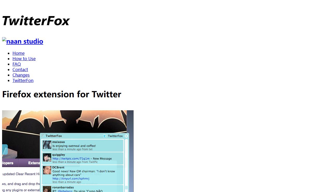 TwitterFox - Firefox extension for Twitter