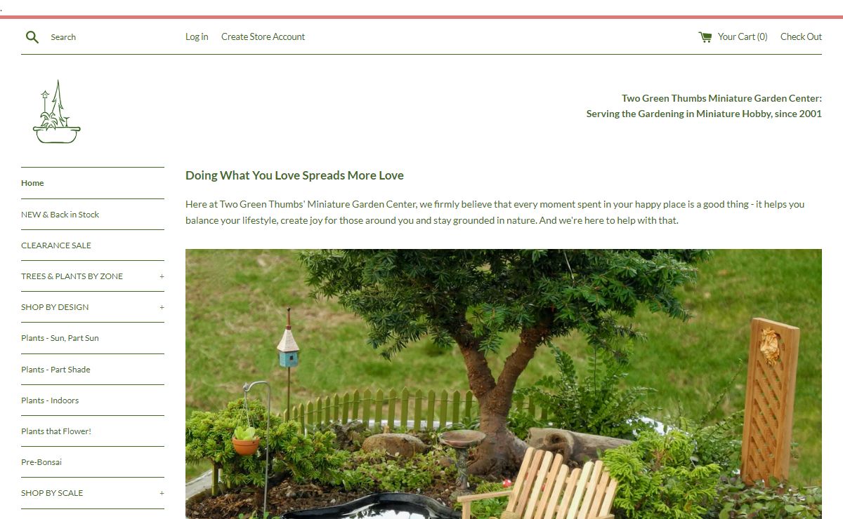 Two Green Thumbs Miniature Garden Center