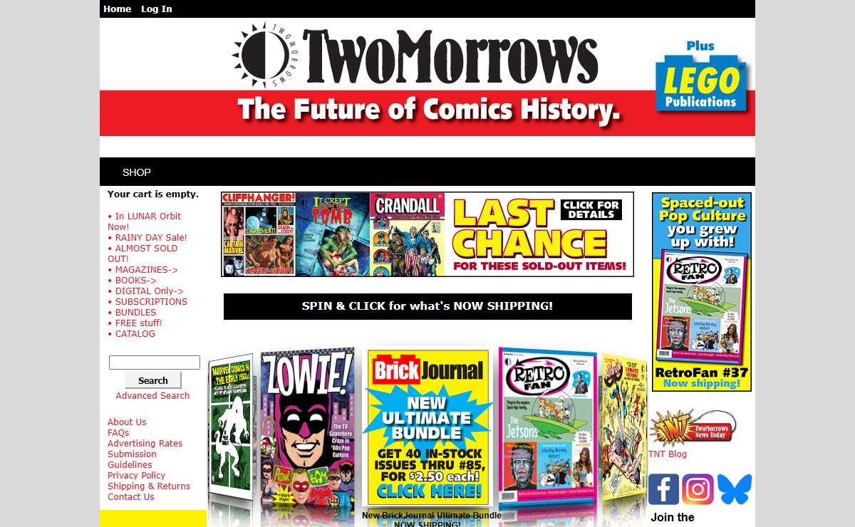TwoMorrows Publishing, The Future of Comics and LEGO™ Publications.