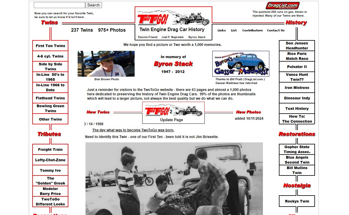 TwoToGo Twin Engine Drag Car History