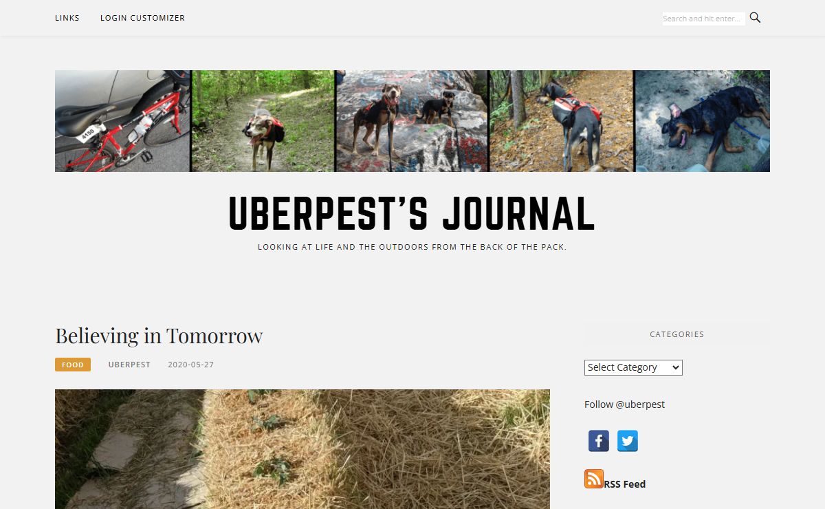 UberPest's Journal – Looking at life and the outdoors from the back of the pack.