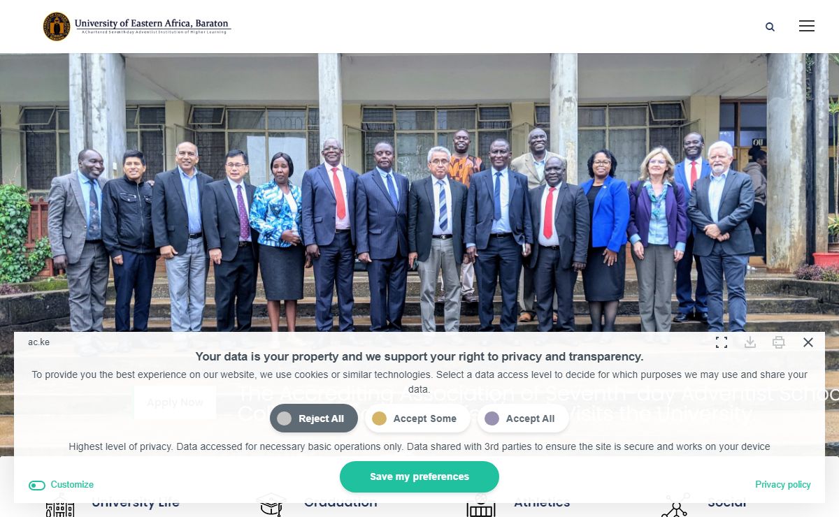 University of Eastern Africa, Baraton – A Chartered Seventh-day Adventist Institution of Higher Learning
