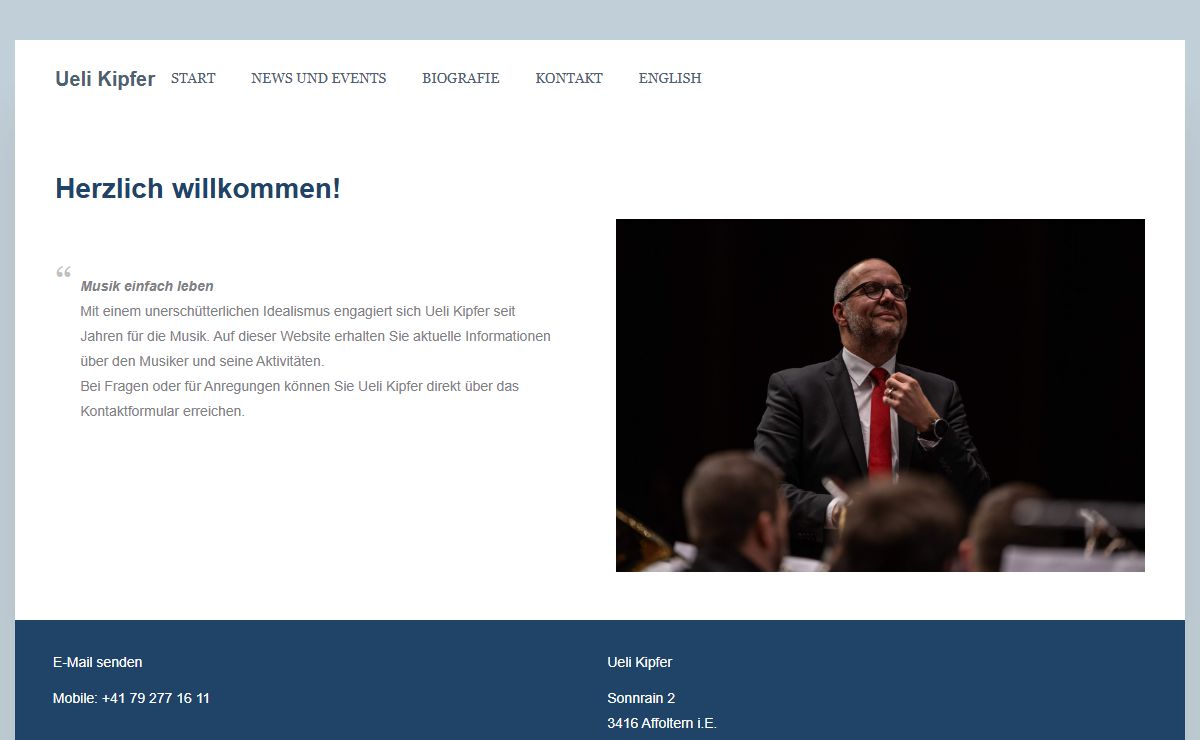 Willkommen auf der Website von Ueli Kipfer
