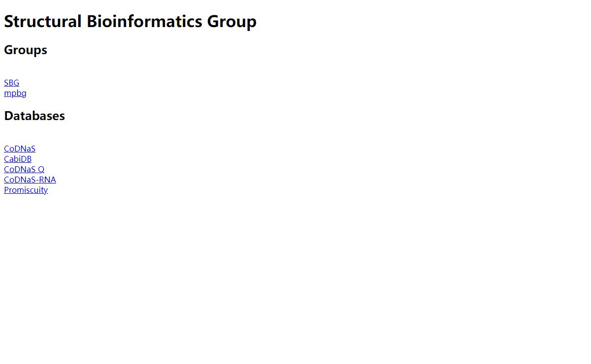 Structural Bioinformatics Group