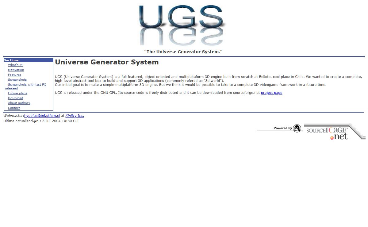 UGS - Universe Generator System: Home