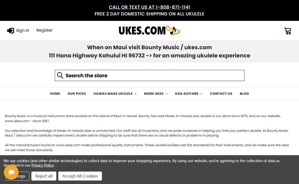 Ukes.com - Shop Ukulele Made in Hawaii