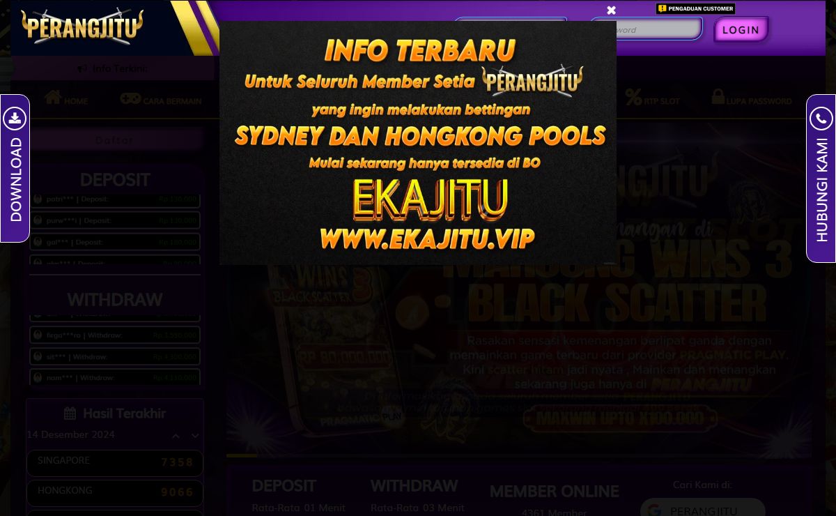 PERANGJITU | PERANGJITU LOGIN | PERANGJITU DAFTAR