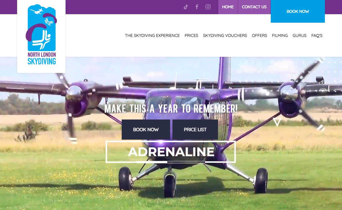 Skydiving London UK | Tandem Parachute specialists | Charity skydive