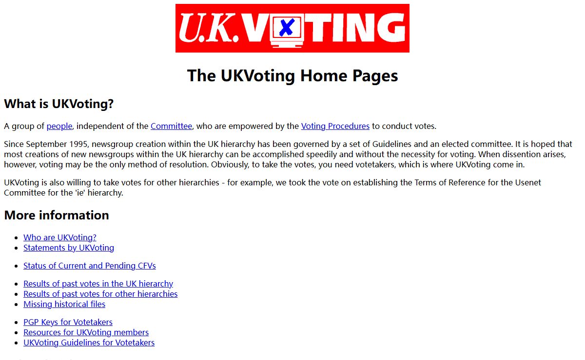 The UKVoting Home Pages