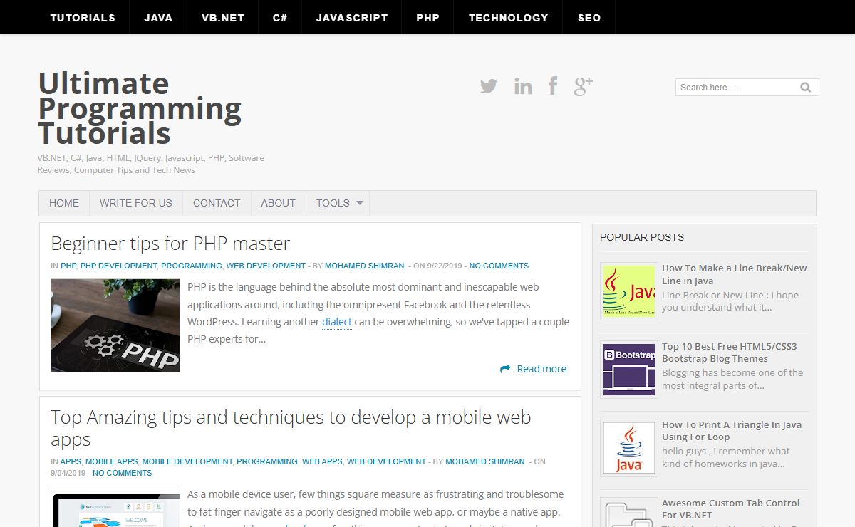 Ultimate Programming Tutorials