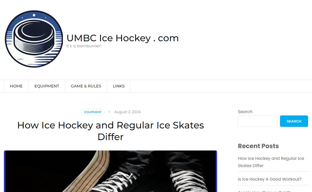 UMBC Ice Hockey . com – It's a barnburner!