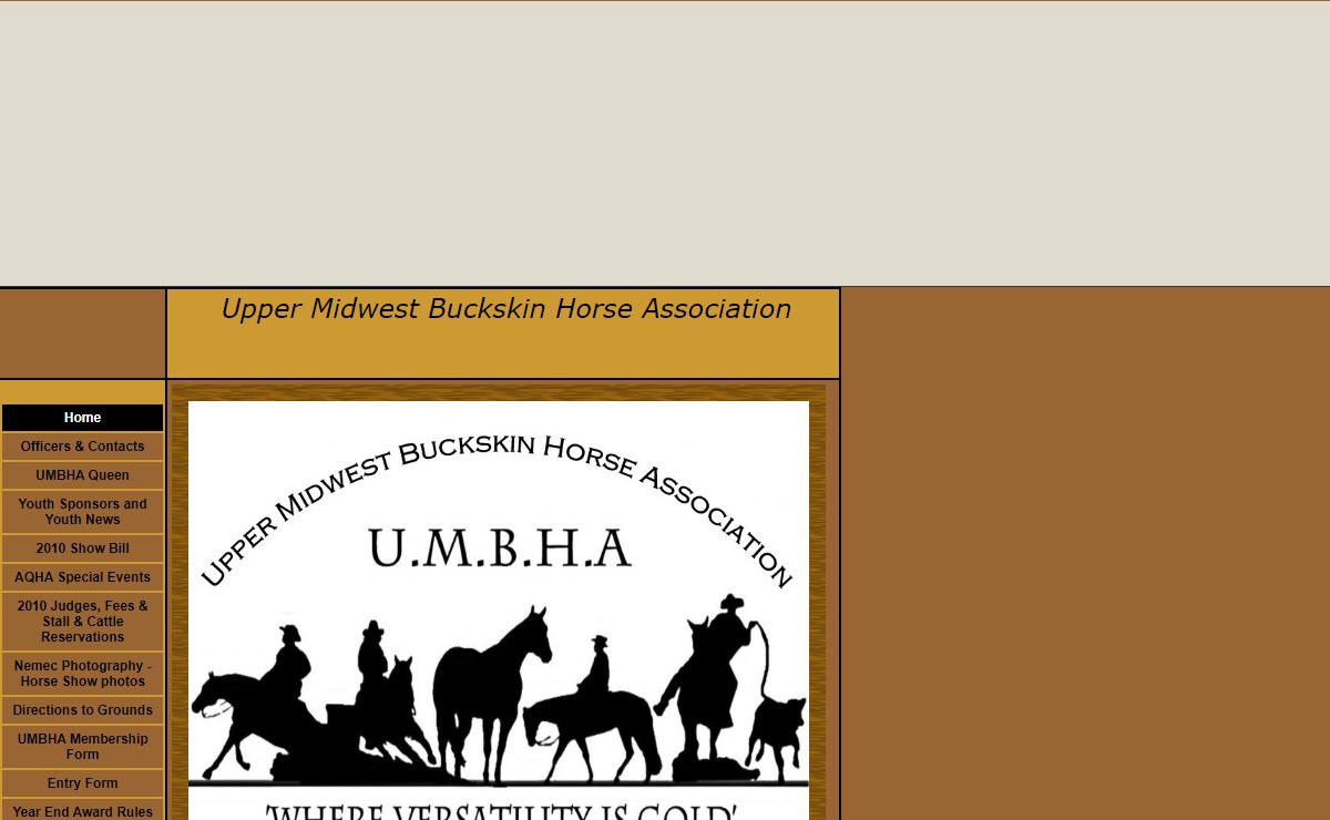 Upper Midwest Buckskin Horse Association