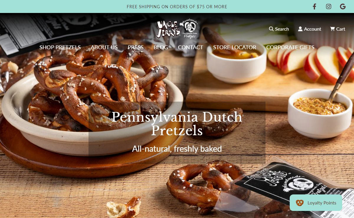 Uncle Jerry's Pretzels: Home | Handmade Pennsylvania Dutch