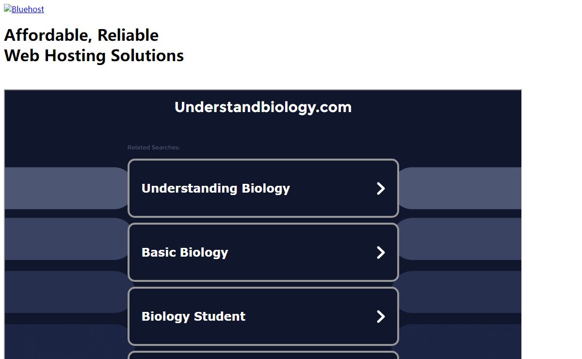 Welcome understandbiology.com - BlueHost.com