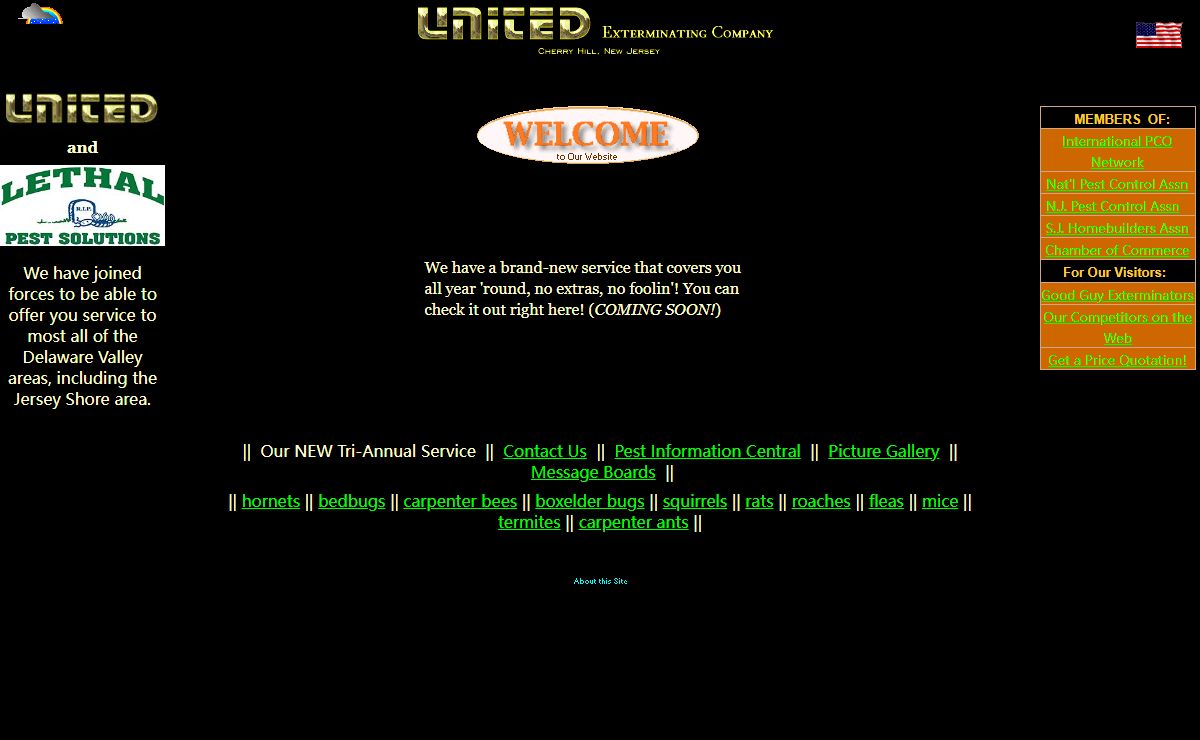 UnExCo Welcome Page - United Exterminating Company - Cherry Hill, NJ