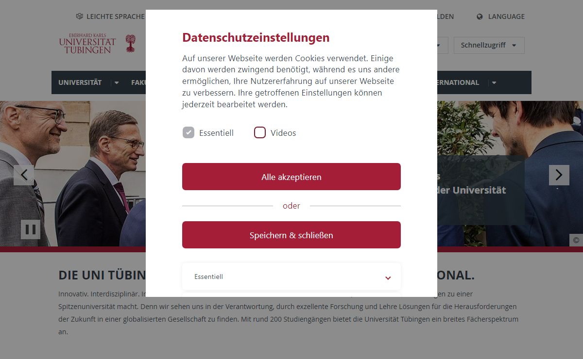 Startseite | Universität Tübingen
