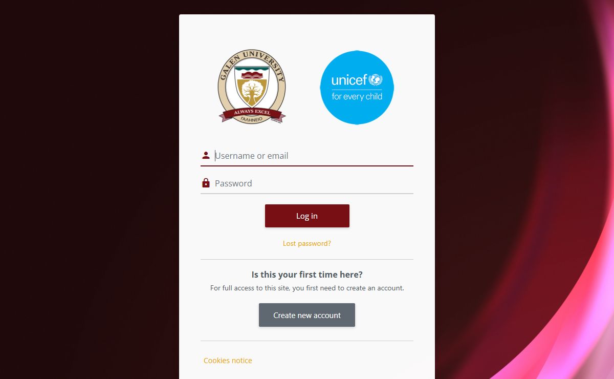 Log in to the site | UnicefGalen