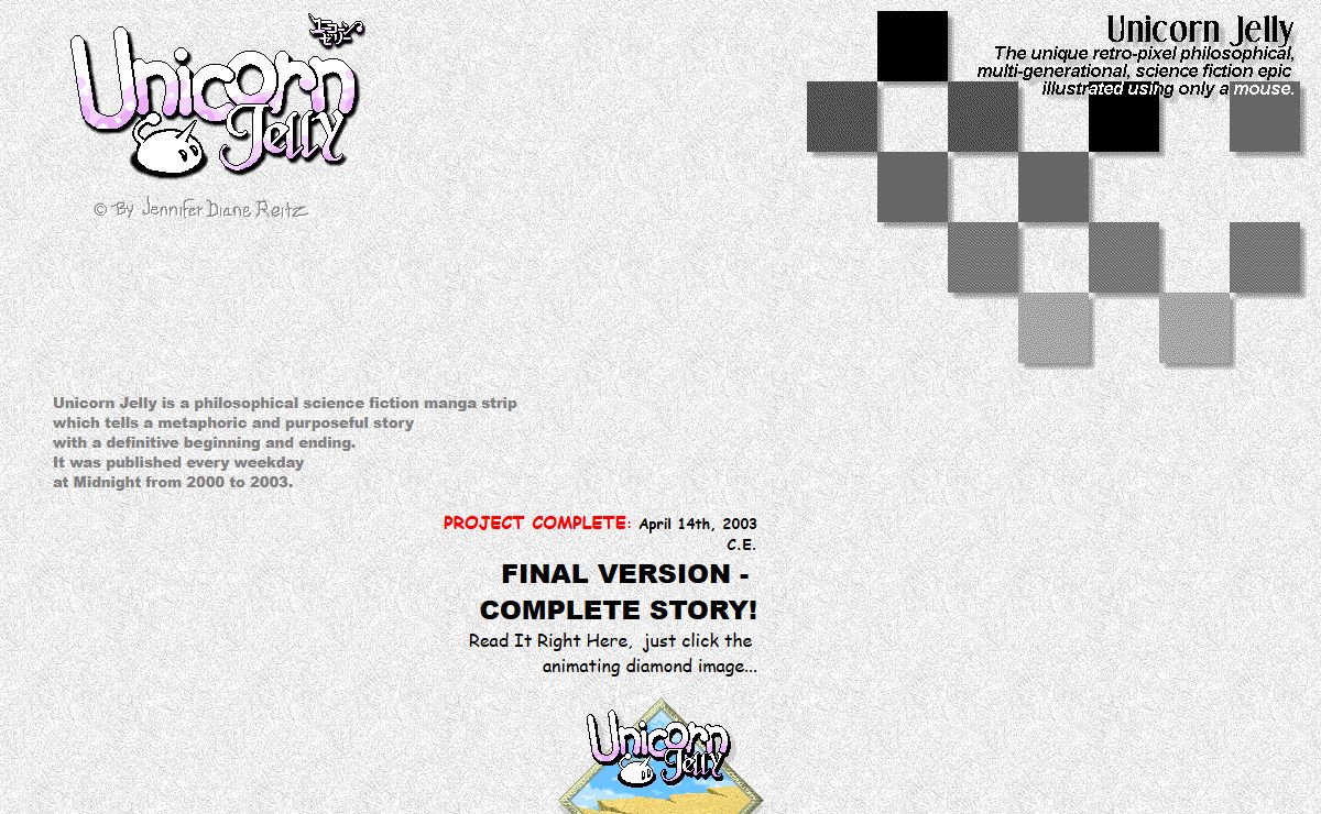 UNICORN JELLY anime manga comic strip by Jennifer Diane Reitz