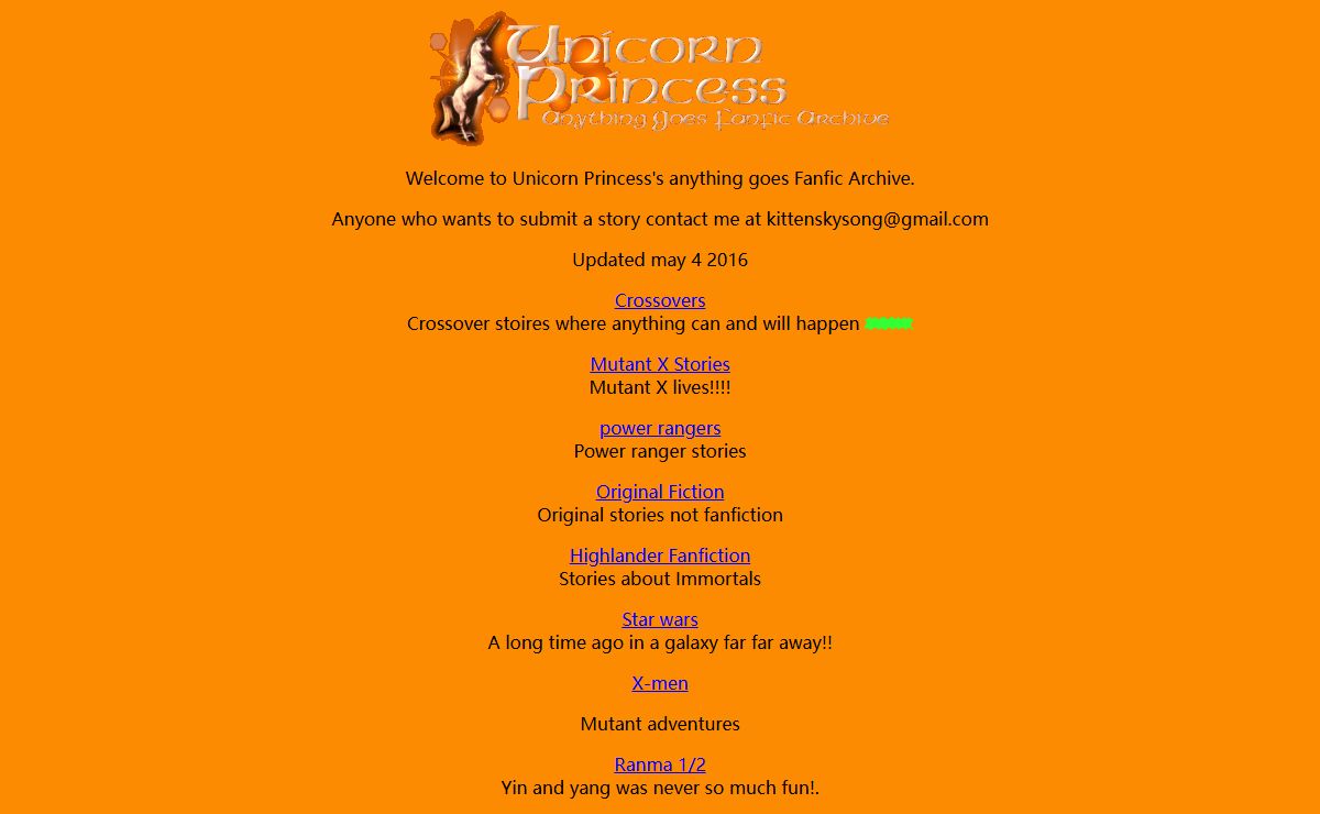 Unicorn Princess's Anything goes Fanfiction