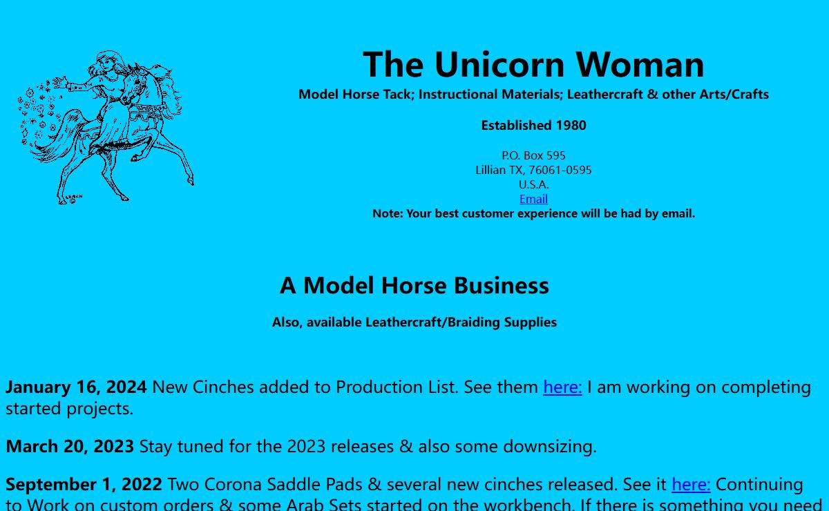 The Unicorn Woman Home Page