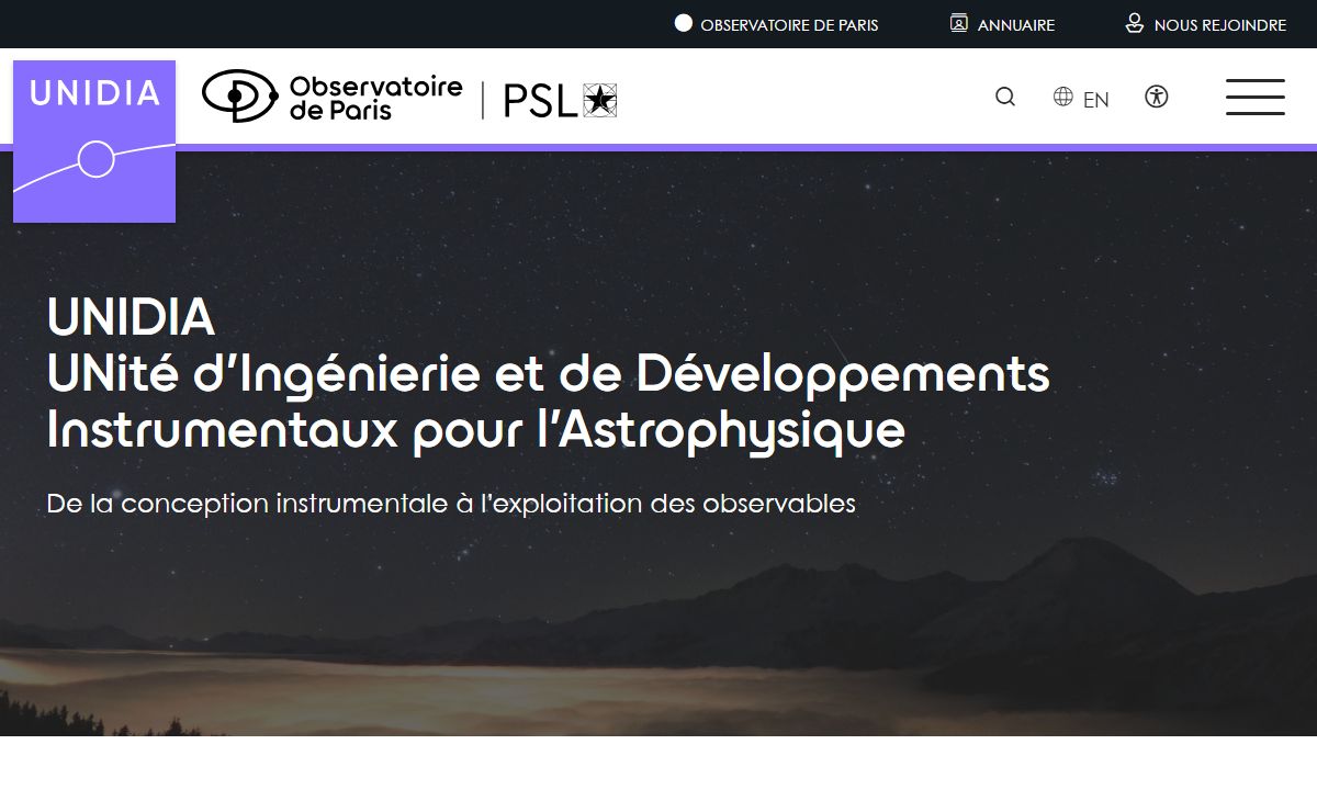 UNIDIA - Observatoire de Paris - PSL - Centre de recherche en astronomie et astrophysique