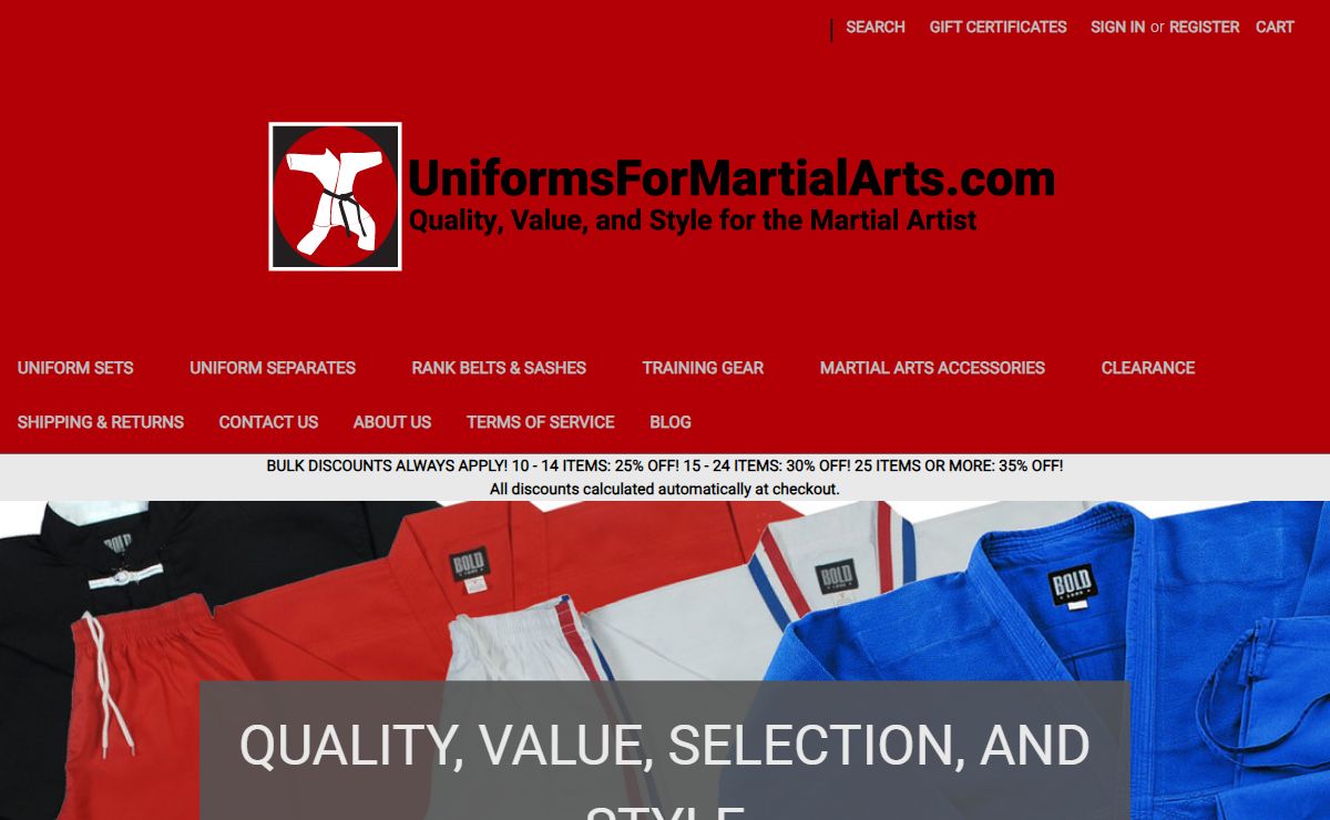 UniformsForMartialArts.com