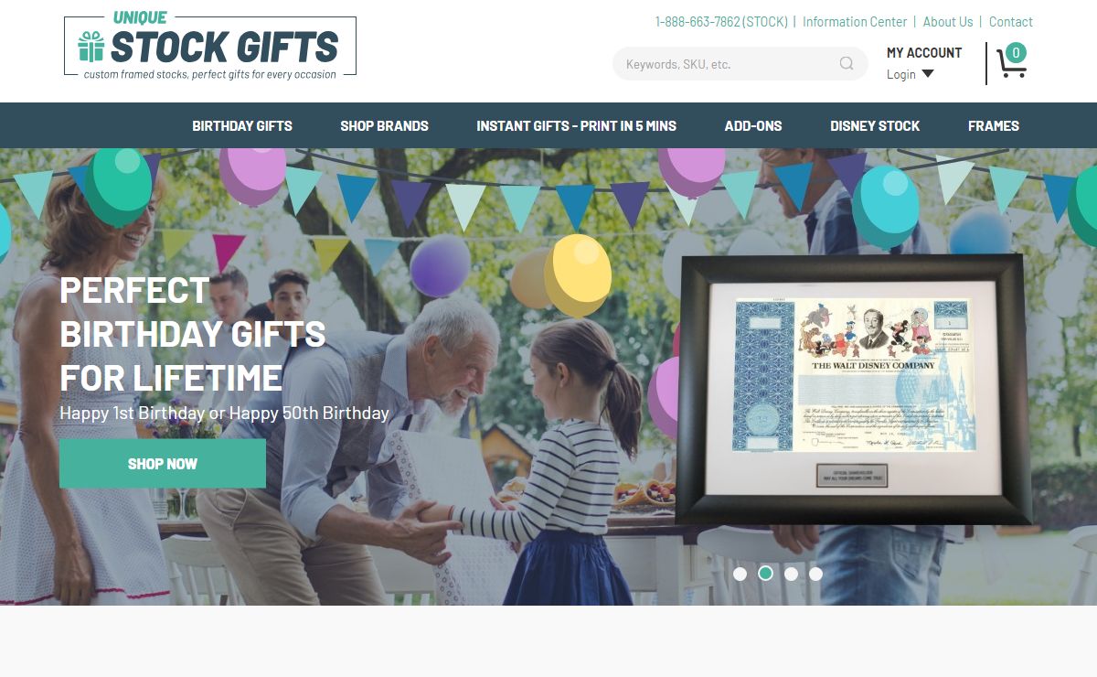 Give A Share of Stock | Buy One Share Framed Stock Certificates at Unique Gift Stock