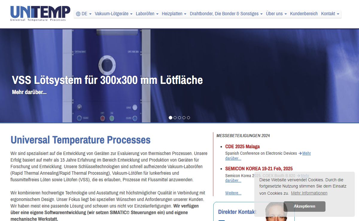 UniTemp - your partner for all kind of thermal processes