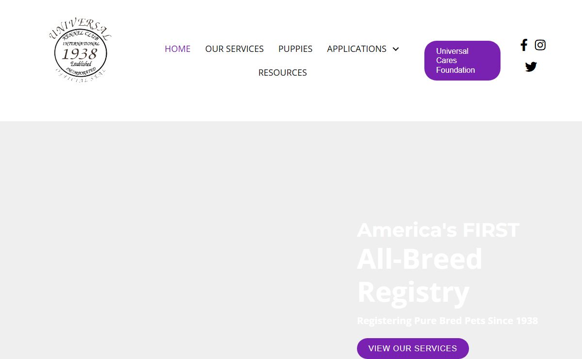 Pet Registry Services - Universal Kennel Club International